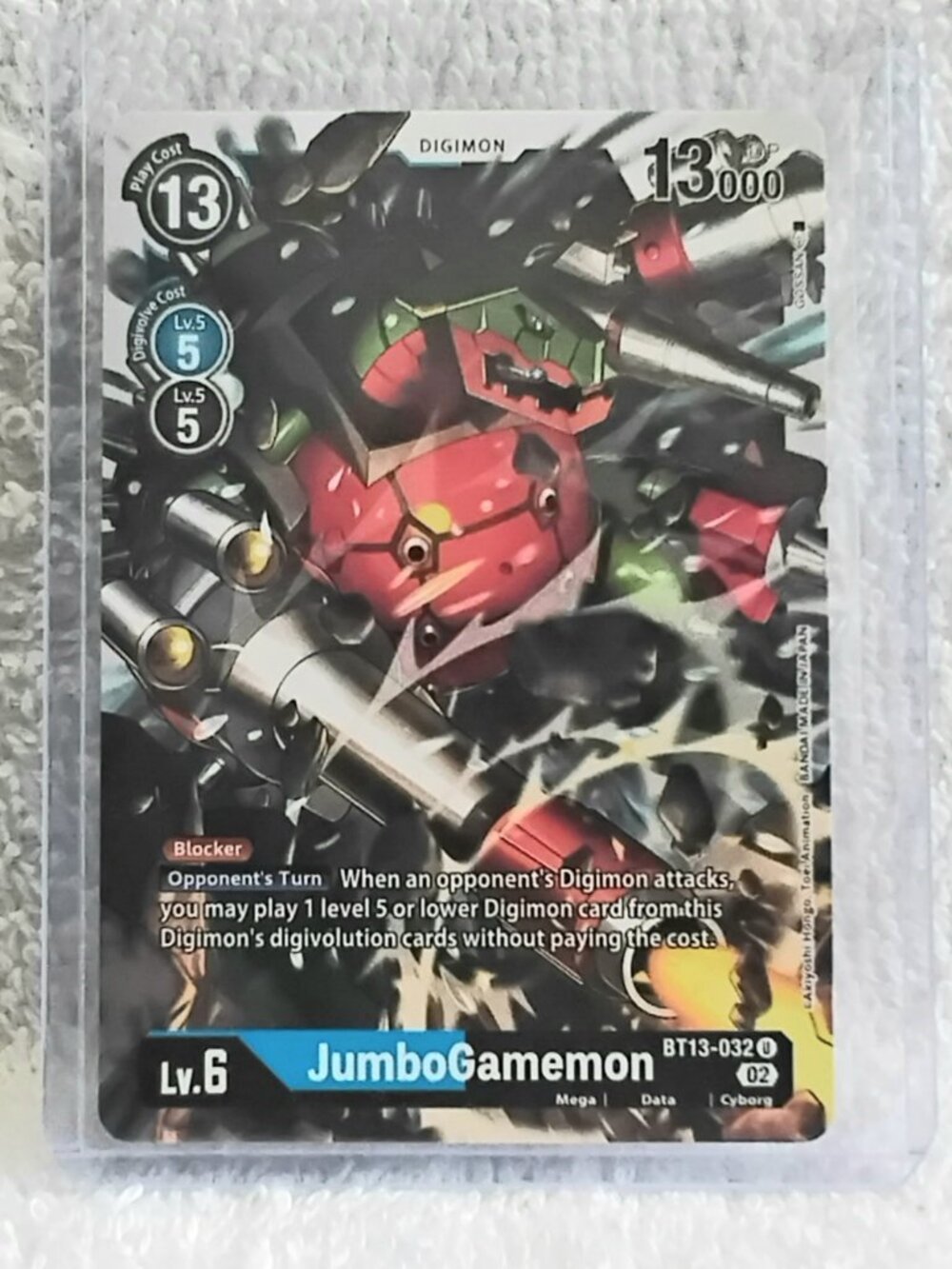 5/$20 Mint JumboGamermon Digimon Card BT13-032 U by Bandai!!